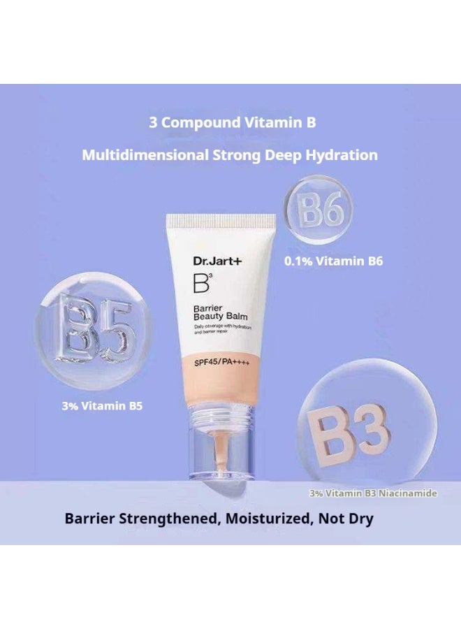 دي آر. جارت+ كريم جمال الحاجز B3 من دكتور جارت، واقي شمس SPF45 PA، مرطب ملون بمزيج فيتامين ب (B3، B5، B6)، كريم بي بي كوري للترطيب وتغطية خفيفة، 30 مل - Image 4