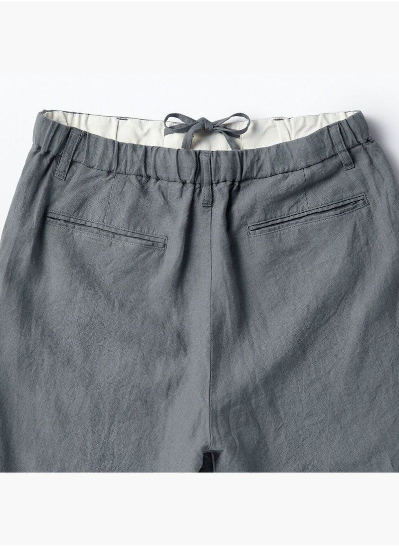 MUJI - Linen Tapered Pants - Image 1