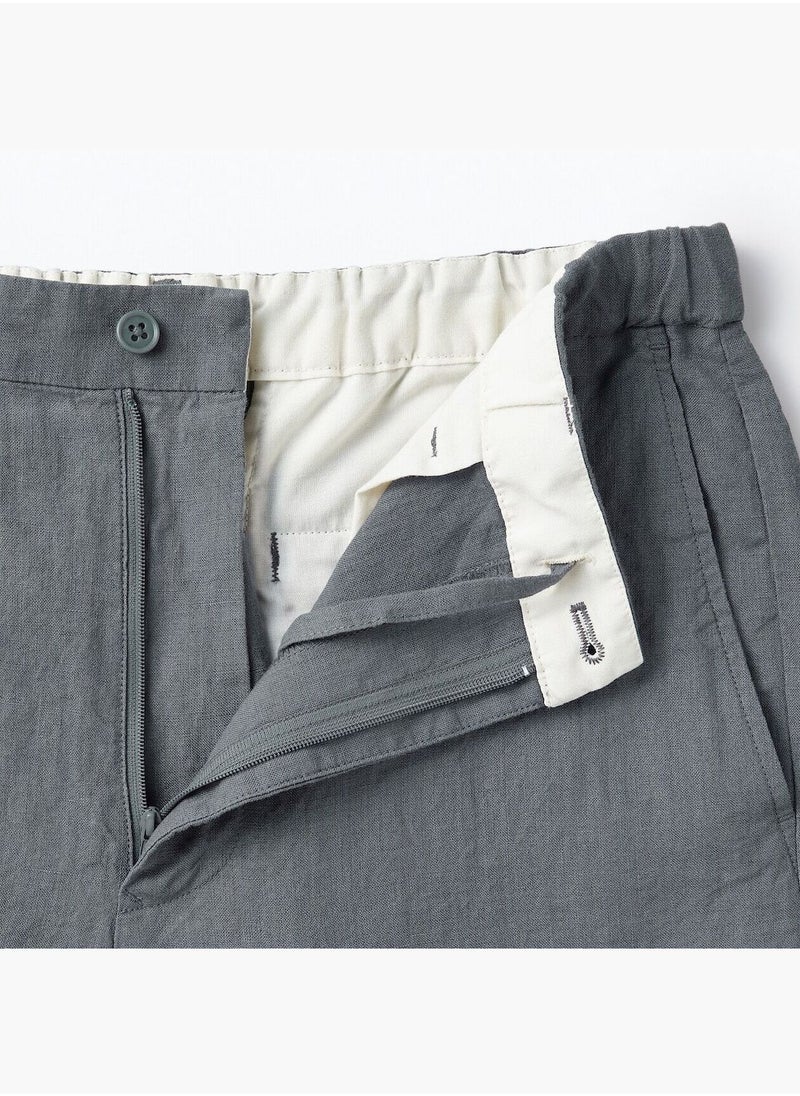 MUJI - Linen Tapered Pants - Image 1