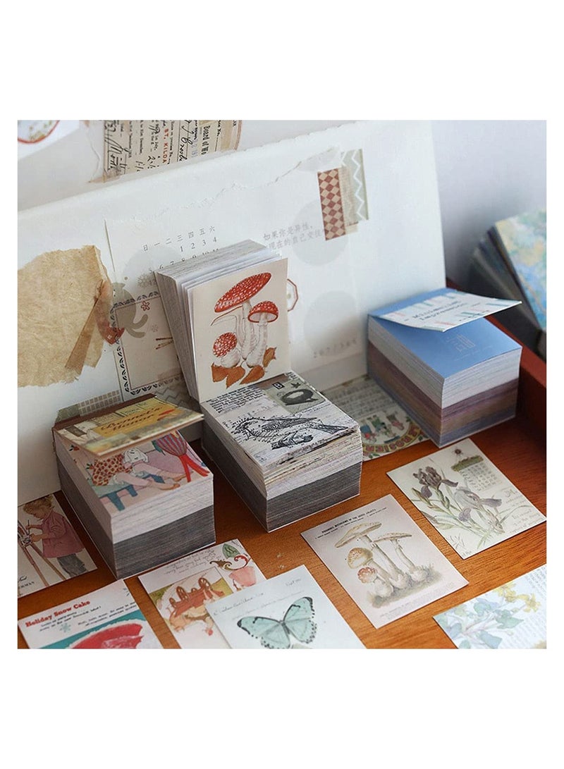 Excefore 800 Sheets Scrapbooking Material Paper Vintage Bullet Journaling Paper Collection DIY Decorative Craft Paper Journal Embellishment Supplies Animal Plant Flower News Paper Letter (Castle & Manor) - Image 5