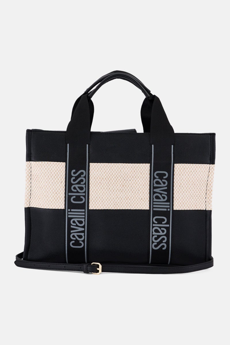 Cavalli Class Women Brand Logo Tote Bag, Multicolor  - Image 3