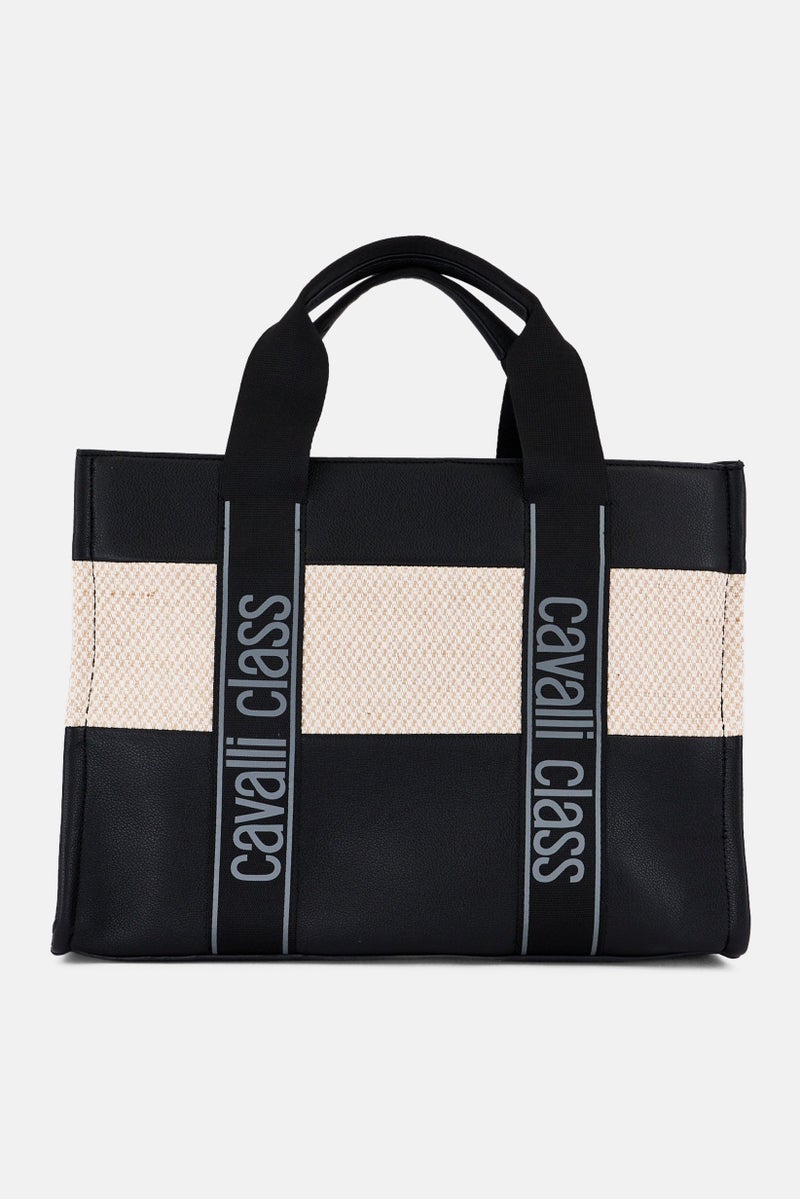 Cavalli Class Women Brand Logo Tote Bag, Multicolor  - Image 4