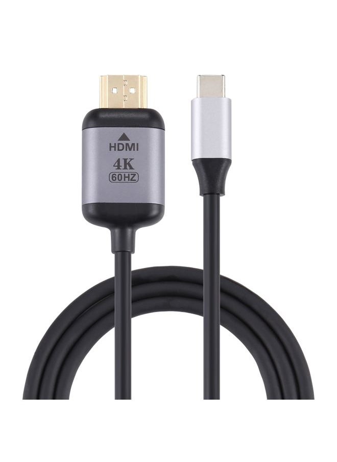 BURAQ 4K 60Hz Type-C / USB-C Male to HDMI Male Adapter Cable, Length: 1.8m  - Image 1