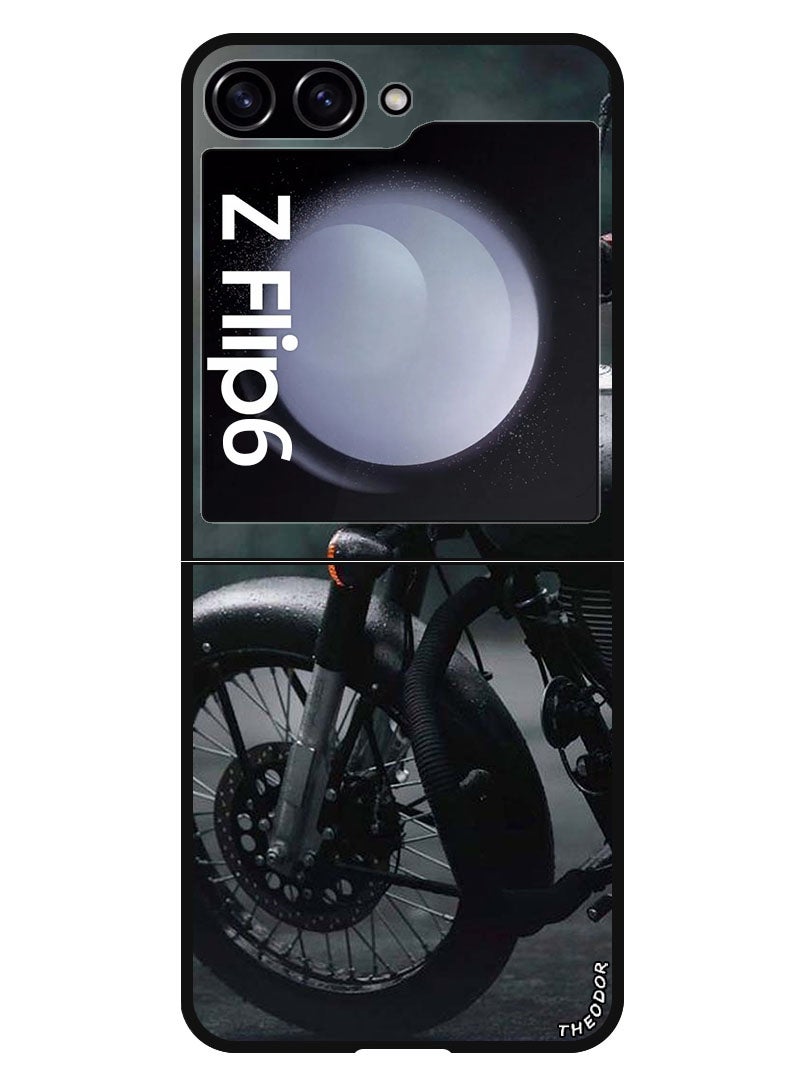 Theodor Protective Case Anti Scratch Shock Proof Bumper Cover For Samsung Galaxy Z Flip 6 Motorbike - Image 1