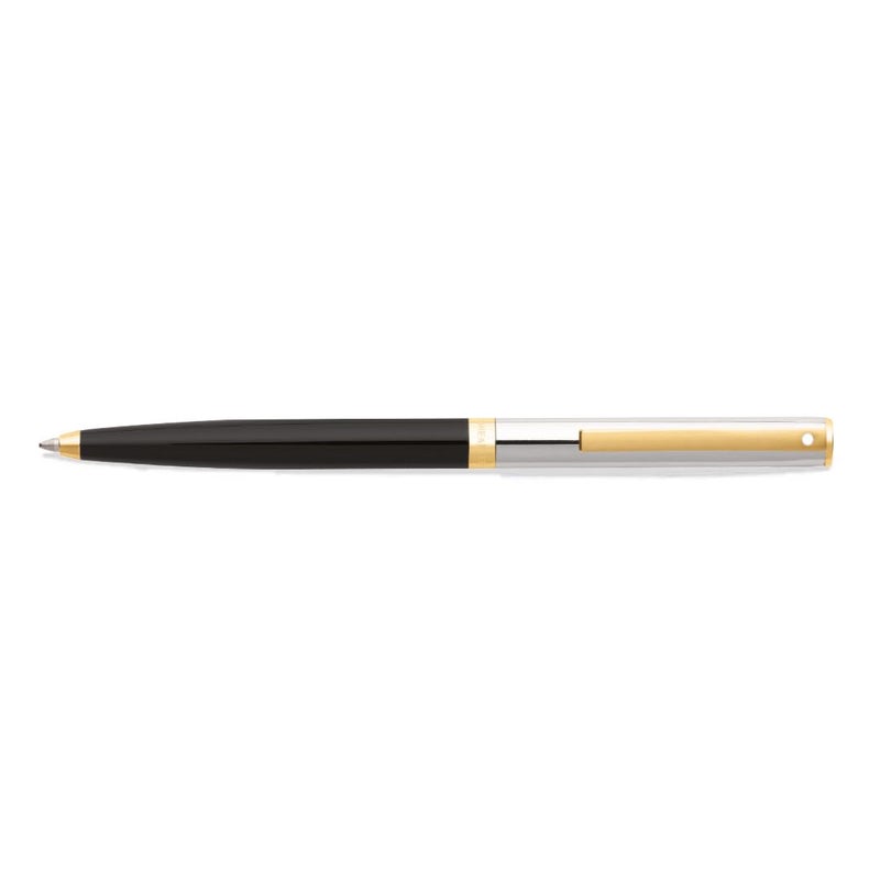SHEAFFER Pen Sheaffer Sagaris E9475 Glossy Black Barrel With Chrome Cap And Gold Trims Bp - Image 3