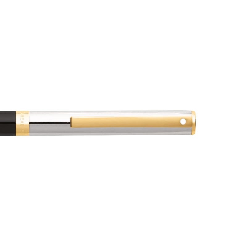 SHEAFFER Pen Sheaffer Sagaris E9475 Glossy Black Barrel With Chrome Cap And Gold Trims Bp - Image 5