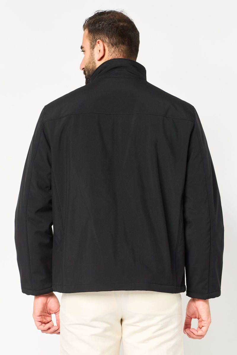 Michael Kors جاكيت سوفت شل للرجال بشعار العلامة التجارية، أسود - Image 3