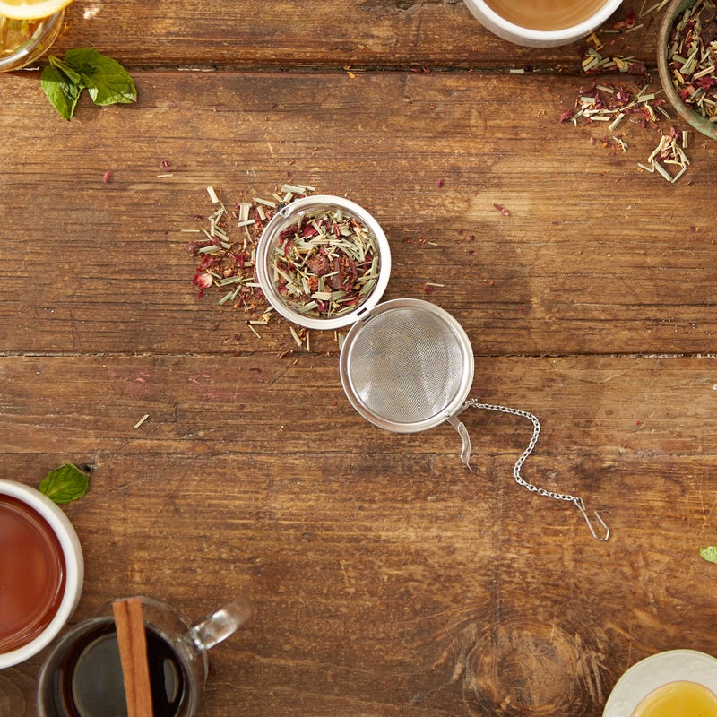 RSVP International Endurance Collection Mesh Loose Leaf Tea Strainer/Infuser Ball, 18/8 Stainless Steel and Dishwasher Safe, 2.62" Diameter - Image 3