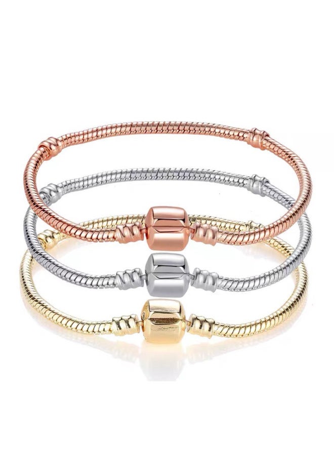 Rose Gold Electropsis Color Retention Non-allergic Basic Chain Snake Bone Chain Diy elry Accessories