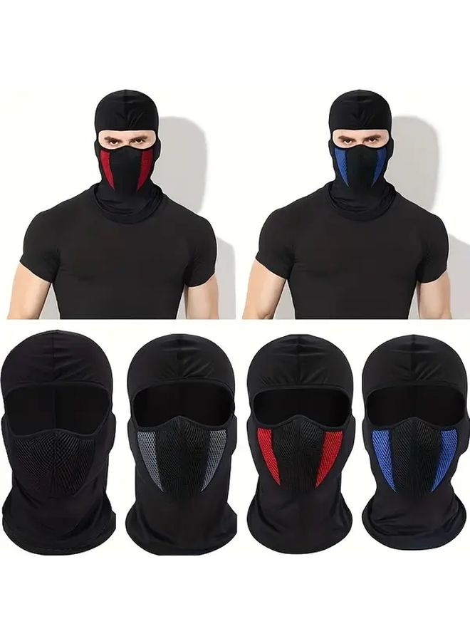 Black Balaclava Ski Mask With Mesh Panel For Motorcycle Riding Outdoor Sports - Image 3