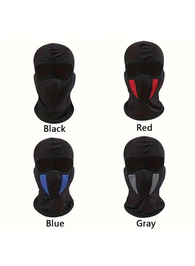 Black Balaclava Ski Mask With Mesh Panel For Motorcycle Riding Outdoor Sports - Image 5