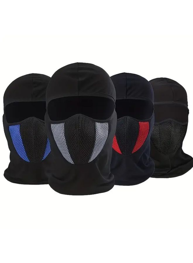 Black Balaclava Ski Mask With Mesh Panel For Motorcycle Riding Outdoor Sports - Image 4