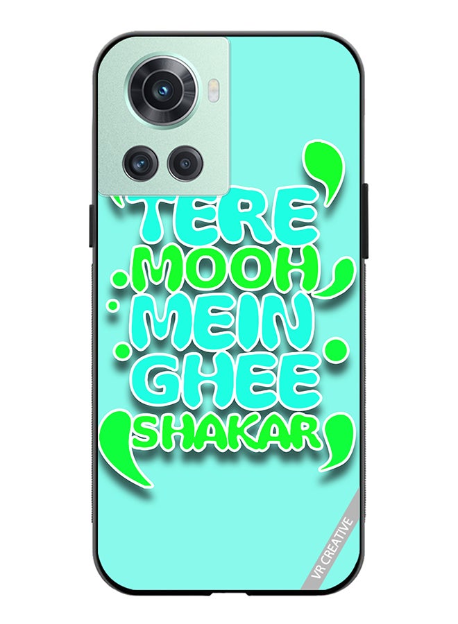 VR CREATIVE Protective Case Cover For OnePlus Ace Tere Mooh Mein Ghee Shakar Hindi Quots Design Multicolour - Image 1
