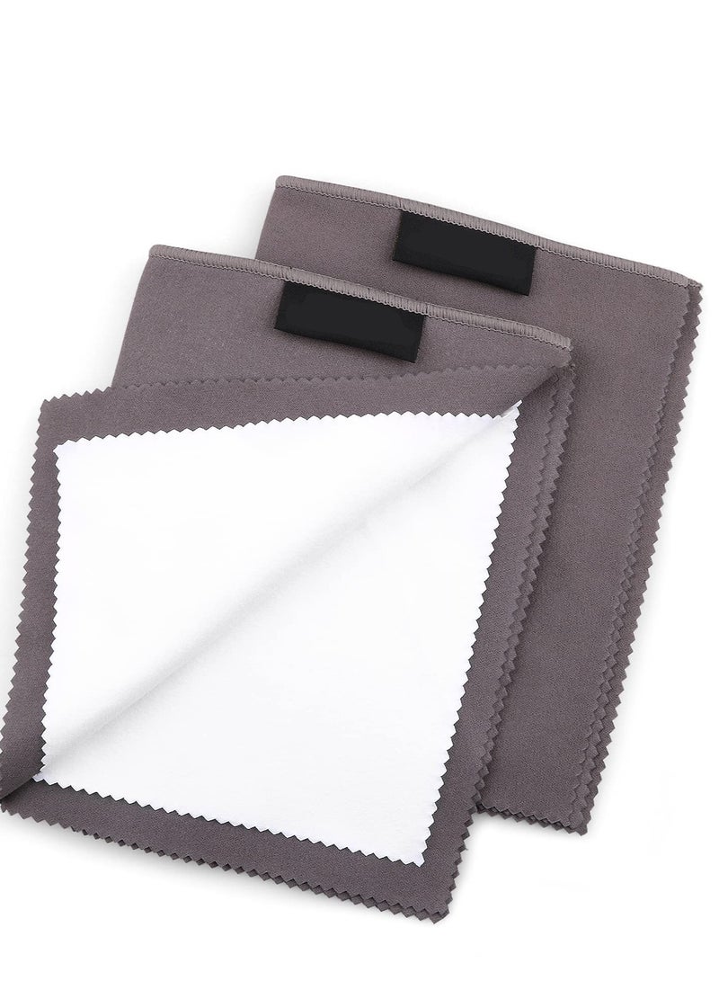 2 PCS Double-Sided Jewelry Cleaning Cloths - 100% Cotton, Large Size for Gold, Silver & Platinum Jewelry Care - Image 1