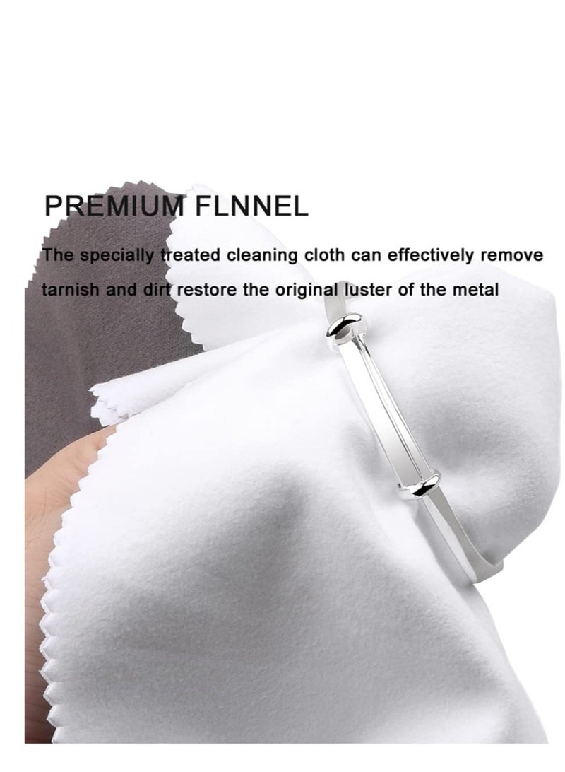 2 PCS Double-Sided Jewelry Cleaning Cloths - 100% Cotton, Large Size for Gold, Silver & Platinum Jewelry Care - Image 3