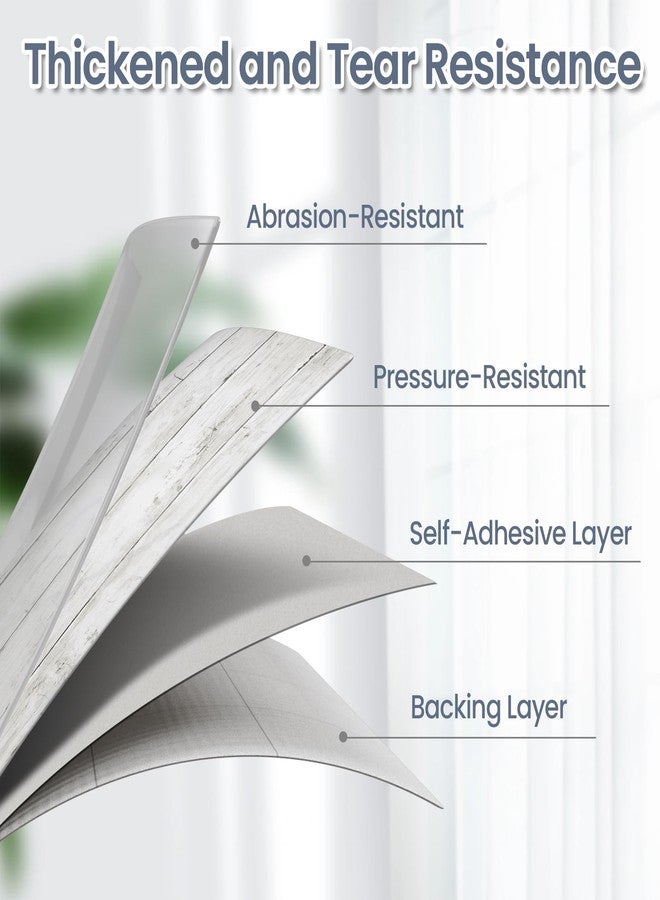 Abyssaly White Wood Shiplap Peel and Stick Wallpaper Farmhouse Wallpaper Self-Adhesive Removable Bulletin Board Wall Paper Peel and Stick Modern Wooden Grain Contact Paper 17.71" X 118" - Image 4