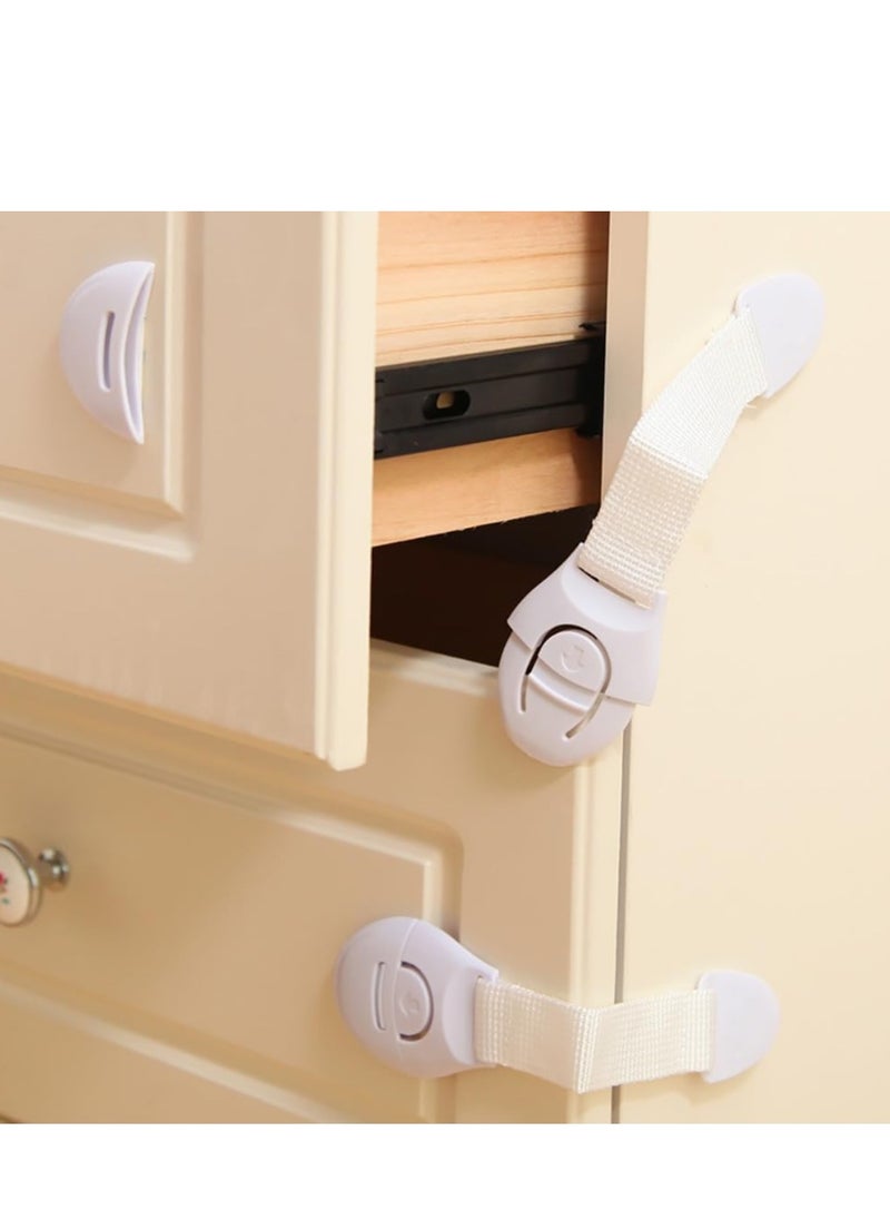 Plan A - Child Safety Lock, Multi-Use Child Safety Lock, Suitable for Cabinets, Drawers, Refrigerators, Windows, Strong Adhesive for Easy Installation, No Drilling, Child Safety Lock (20cm, 1pcs) - Image 1