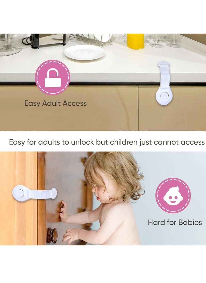 Plan A - Child Safety Lock, Multi-Use Child Safety Lock, Suitable for Cabinets, Drawers, Refrigerators, Windows, Strong Adhesive for Easy Installation, No Drilling, Child Safety Lock (20cm, 1pcs) - Image 1
