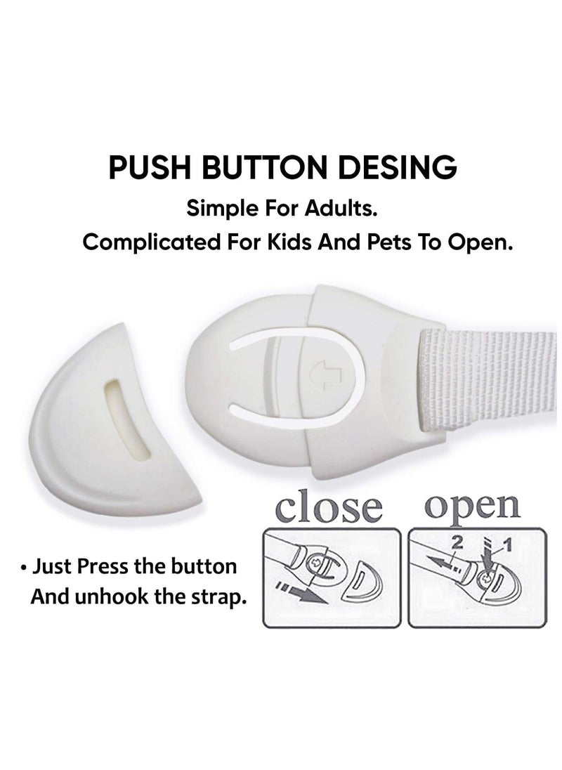 Plan A - Child Safety Lock, Multi-Use Child Safety Lock, Suitable for Cabinets, Drawers, Refrigerators, Windows, Strong Adhesive for Easy Installation, No Drilling, Child Safety Lock (20cm, 1pcs) - Image 1