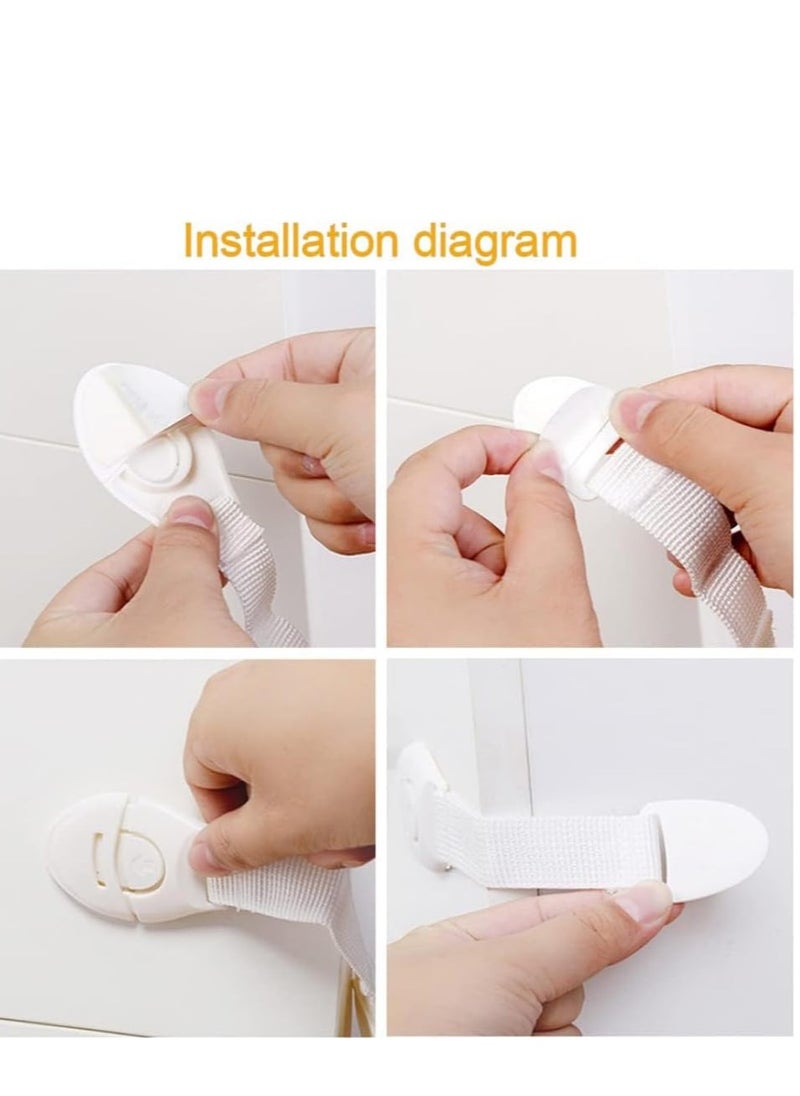 Plan A - Child Safety Lock, Multi-Use Child Safety Lock, Suitable for Cabinets, Drawers, Refrigerators, Windows, Strong Adhesive for Easy Installation, No Drilling, Child Safety Lock (20cm, 1pcs) - Image 1