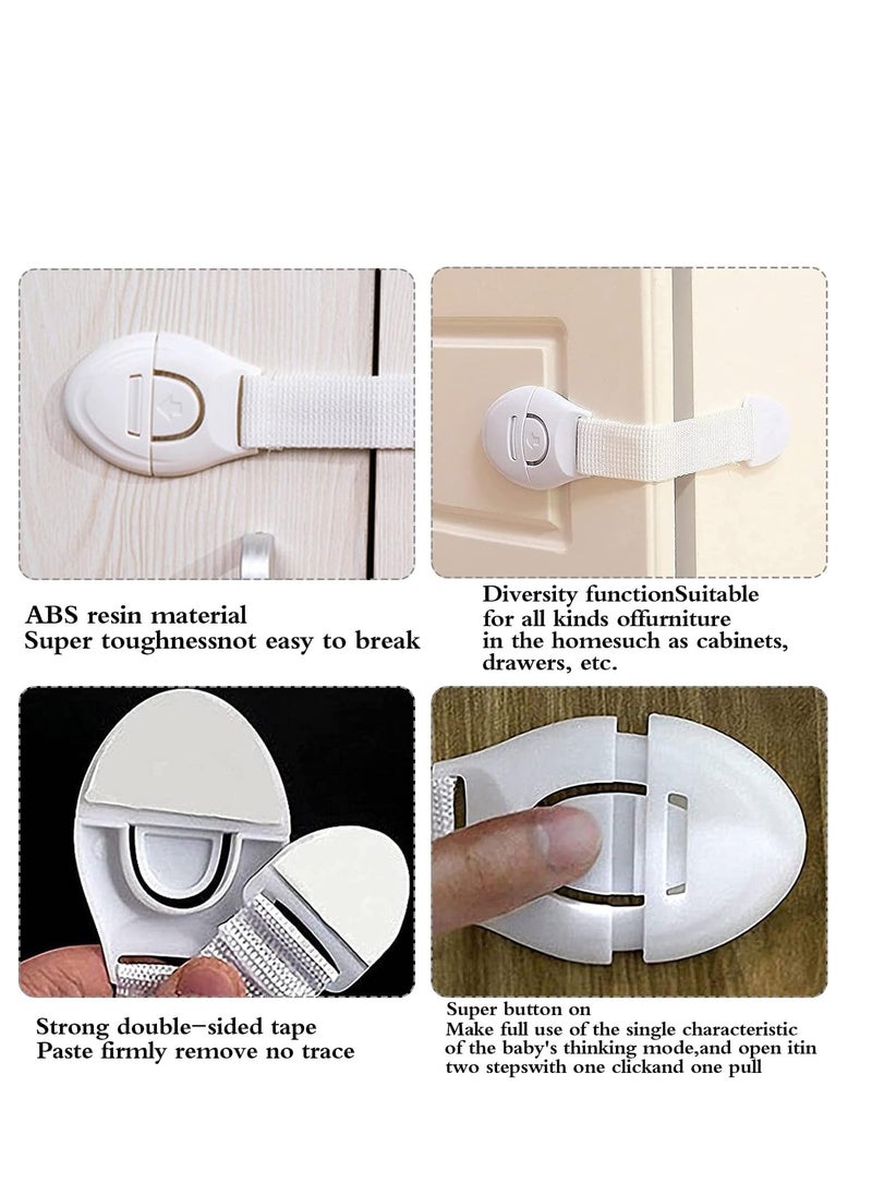Plan A - Child Safety Lock, Multi-Use Child Safety Lock, Suitable for Cabinets, Drawers, Refrigerators, Windows, Strong Adhesive for Easy Installation, No Drilling, Child Safety Lock (20cm, 1pcs) - Image 1