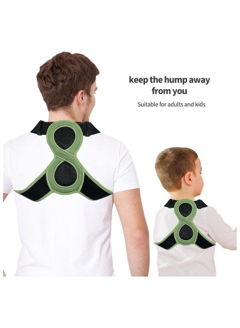 SYOSI Adjustable Posture Corrector Upper Back Brace Helps Relieve Back Strain, Slouching Text Neck, Eight Points Of Support, One Size Fits Most  - Image 3