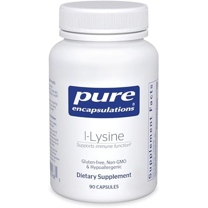 Pure Encapsulations L-Lysine - Essential Amino Acid Supplement for Immune Support & Gum, Lip Health* - with L-Lysine HCl - 90 Capsules - Image 1
