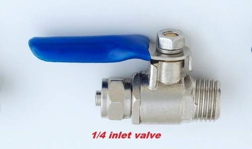 KRplus KRPLUS Brass Nipple 12 with 14 6mm Metal Inlet Ball Valve for 14 6mm RO Pipe Tubing Coupling Set Diverter Valve OnOff Tee Valve Multi Color Pack Of 1 - Image 2