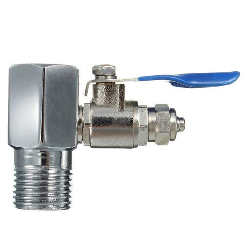 KRplus KRPLUS Brass Nipple 12 with 14 6mm Metal Inlet Ball Valve for 14 6mm RO Pipe Tubing Coupling Set Diverter Valve OnOff Tee Valve Multi Color Pack Of 1 - Image 3