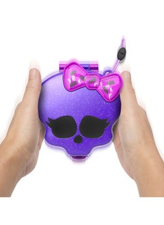 Polly Pocket Monster High Playset with 3 Micro Dolls & 10 Accessories, Opens to High School, Collectible Travel Toy with Storage  - Image 4