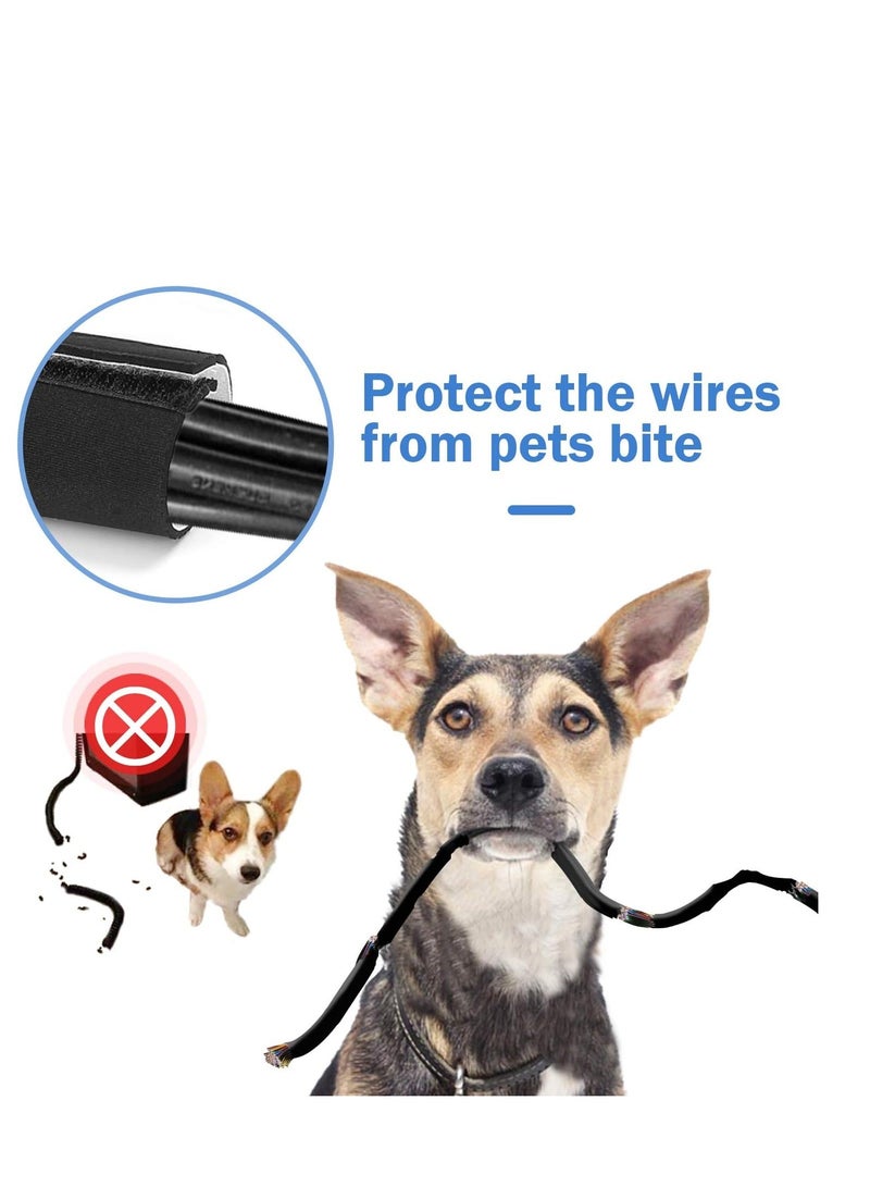 XiuWoo Cable Management Sleeve Cuttable Neoprene Cord Organizer System Flexible Wrap Cover Wire Hider for Desk TV Computer Office Home Theater - Image 2