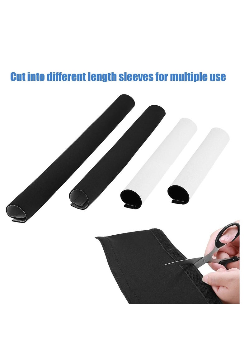 XiuWoo Cable Management Sleeve Cuttable Neoprene Cord Organizer System Flexible Wrap Cover Wire Hider for Desk TV Computer Office Home Theater - Image 3