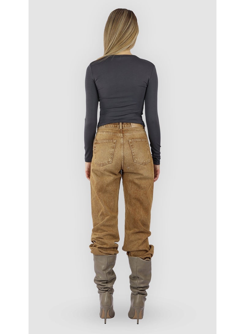 KYVELi Women Chic Button-Up Top- Grey - Image 5