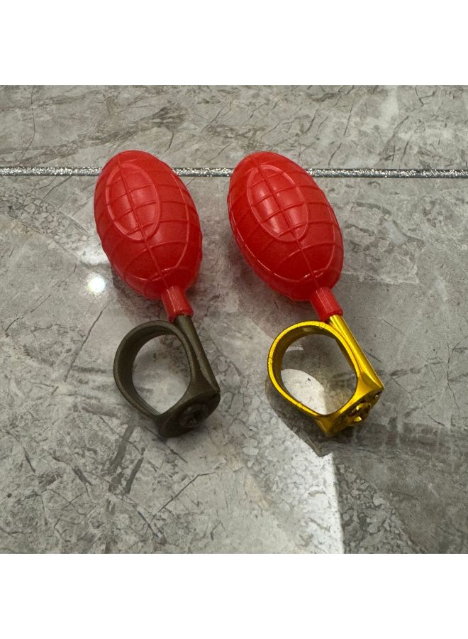 Magic Ring Water Spray Strange Magic Toy Game Props Hidden Water Spray Ring No Pick Hand Spiny Water Ring-color:red (gold)  - Image 2