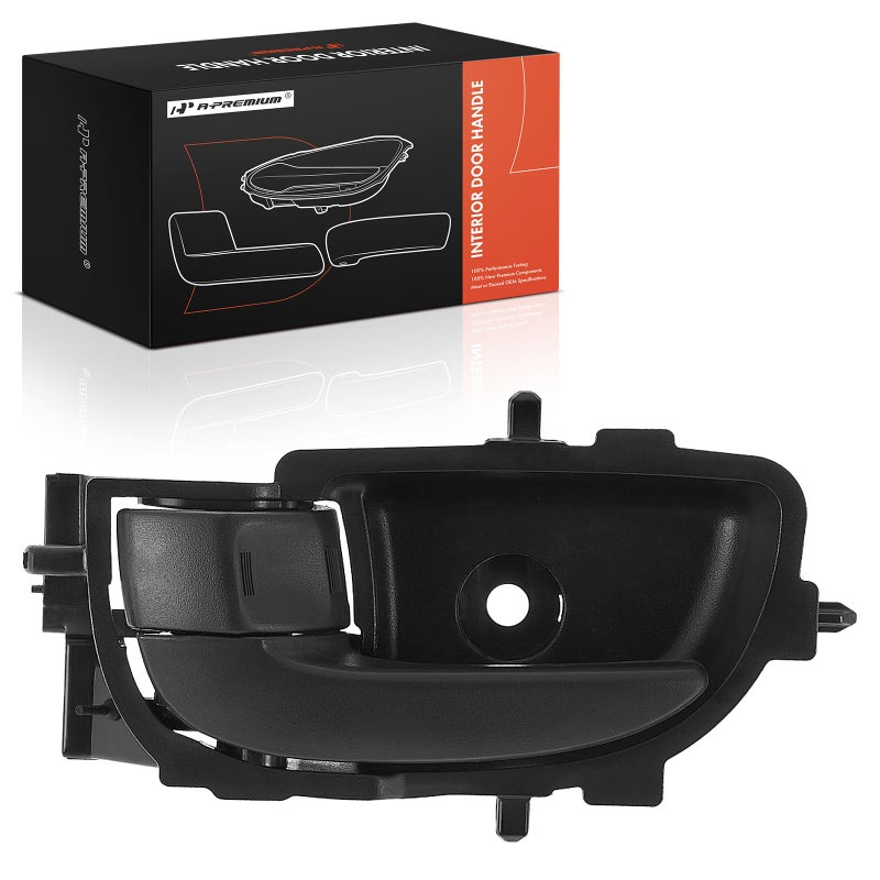 مقبض باب داخلي جانبي أيسر للسائق من APremium متوافق مع تويوتا كورولا 2014-2018 كورولا 2019 سيدان بريوس C 2012-2018 يارس 2012 هاتشباك يارس 2013-2018 باللون الأسود الملمس