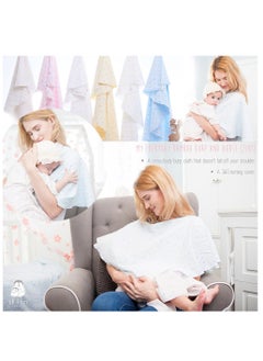Iflin Baby My Everyday Bamboo Burp & Nurse (2 in 1) 35" (2 Pcs.) - Playful Stars  - Image 3