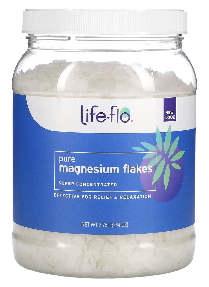 Life-flo - Life-flo, Pure Magnesium Flakes, Super Concentrated, 2.75 lb (44 oz) - Image 1