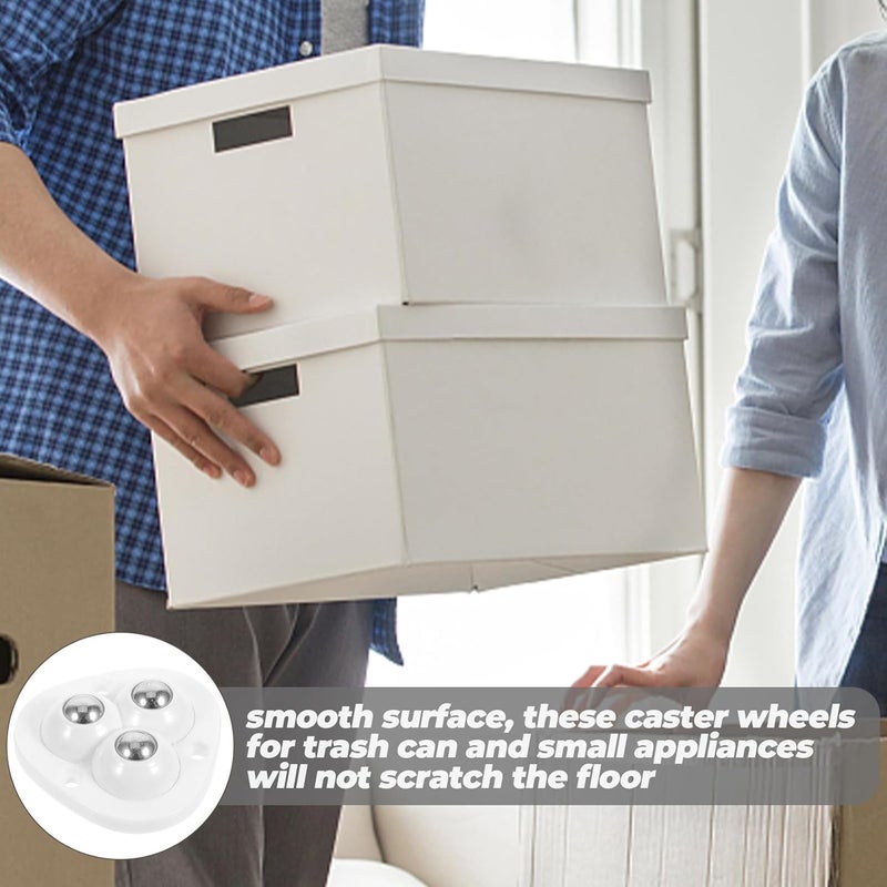 12Pcs Adhesive Mini Caster Wheels Swivel Pulley Silent Smooth Rolling Scratch Resistant - Image 4