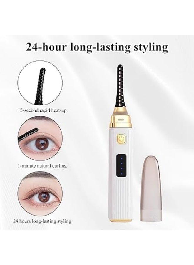 اداة تجعيد الرموش الساخنة، 15 ثانية، تسخين سريع، 3 اوضاع تسخين، اداة تجعيد، تدوم طويلا مع شاشة LED، نوع Cبيشحن تايب سي - Image 2