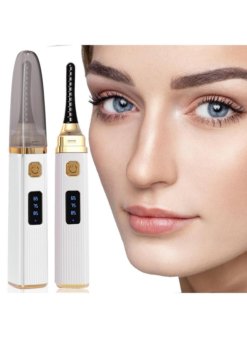 اداة تجعيد الرموش الساخنة، 15 ثانية، تسخين سريع، 3 اوضاع تسخين، اداة تجعيد، تدوم طويلا مع شاشة LED، نوع Cبيشحن تايب سي - Image 3