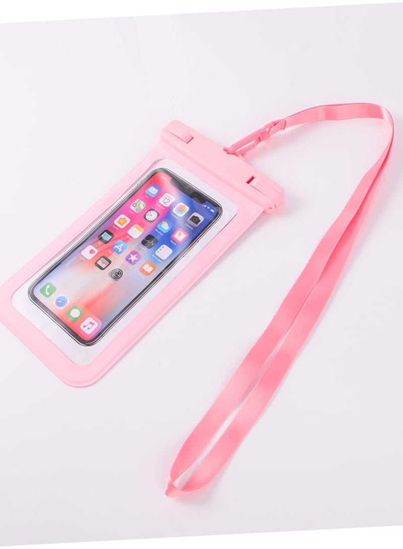 Raxoom Touch Screen Waterproof Phone Bag Storage Pouch Mobile Pouch Cellphone Dry Pouch Bag Phone Case Cell Phone Bag Universal Waterproof Case Waterproof Bags for Beach Pink  - Image 1