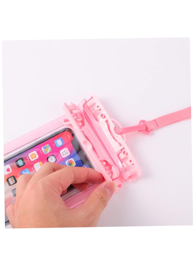 Raxoom Touch Screen Waterproof Phone Bag Storage Pouch Mobile Pouch Cellphone Dry Pouch Bag Phone Case Cell Phone Bag Universal Waterproof Case Waterproof Bags for Beach Pink  - Image 2