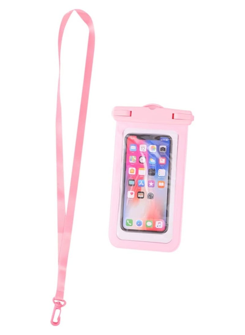 Raxoom Touch Screen Waterproof Phone Bag Storage Pouch Mobile Pouch Cellphone Dry Pouch Bag Phone Case Cell Phone Bag Universal Waterproof Case Waterproof Bags for Beach Pink  - Image 5