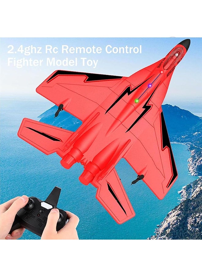 Beauenty - Rc Plane  2.4ghz Rc Remote Control Fighter Model Toy   Remote Control Fighter Jet  360° Remote Control Glider Airplanes with Lights  ZY530 Rc Fighter Jet Plane (B) - Image 1