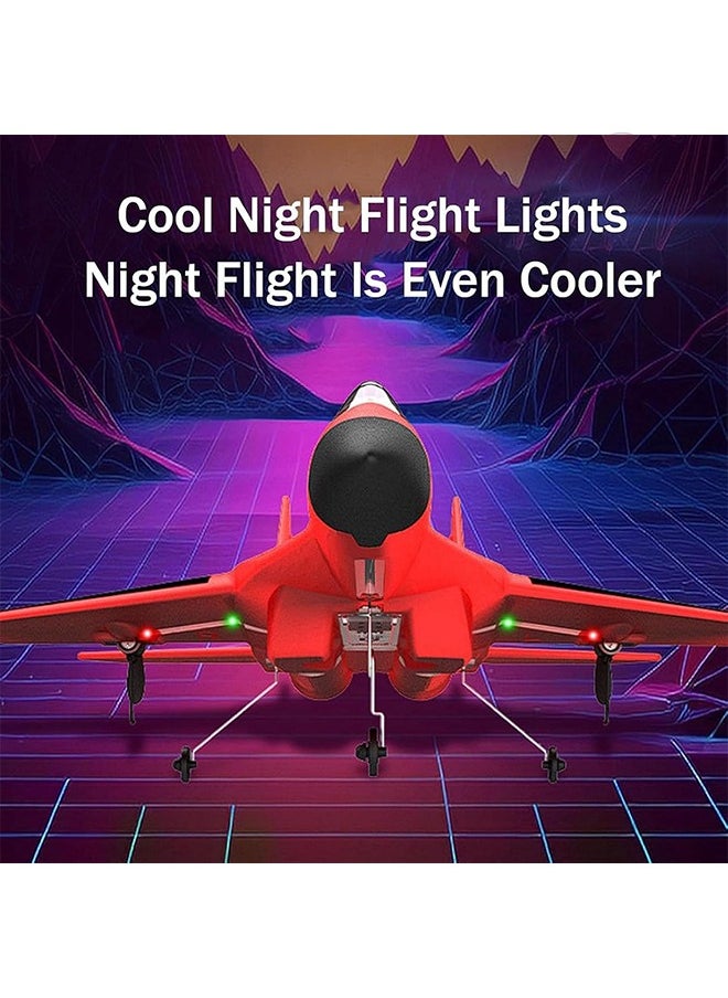 Beauenty - Rc Plane  2.4ghz Rc Remote Control Fighter Model Toy   Remote Control Fighter Jet  360° Remote Control Glider Airplanes with Lights  ZY530 Rc Fighter Jet Plane (B) - Image 1