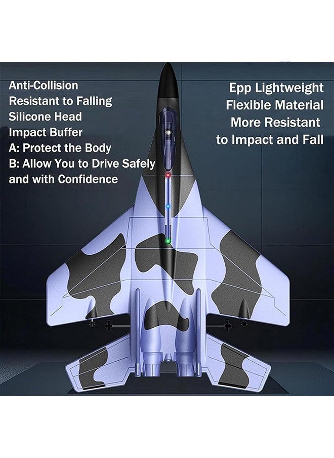 Beauenty - Rc Plane  2.4ghz Rc Remote Control Fighter Model Toy   Remote Control Fighter Jet  360° Remote Control Glider Airplanes with Lights  ZY530 Rc Fighter Jet Plane (B) - Image 1