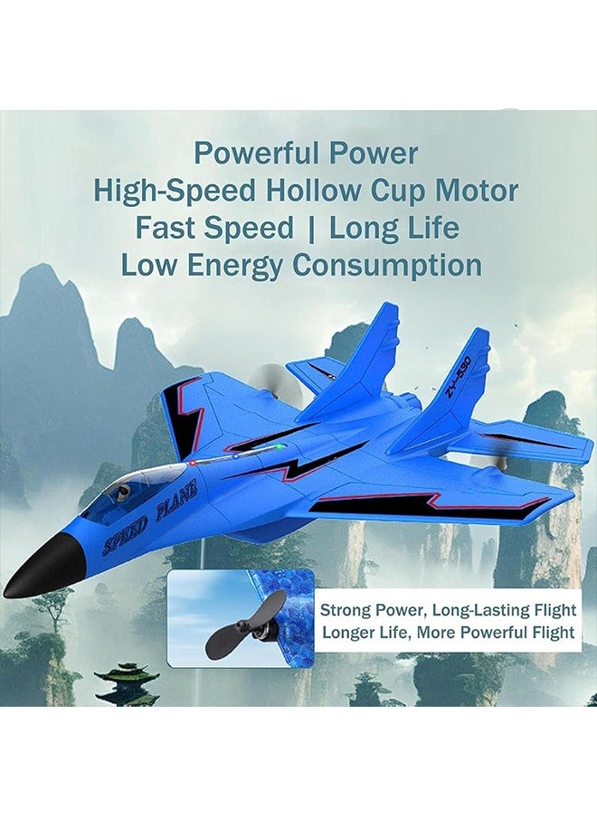 Beauenty - Rc Plane  2.4ghz Rc Remote Control Fighter Model Toy   Remote Control Fighter Jet  360° Remote Control Glider Airplanes with Lights  ZY530 Rc Fighter Jet Plane (B) - Image 1