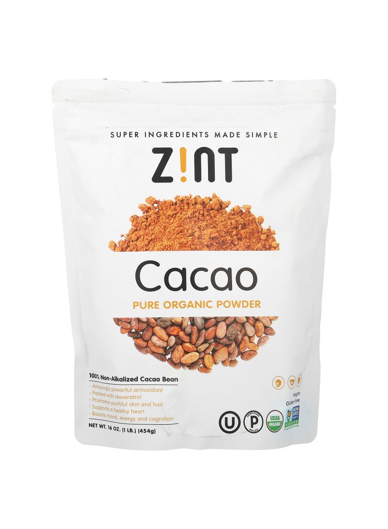 مسحوق الكاكاو العضوي النقي، 16 أونصة (454 جرام)
