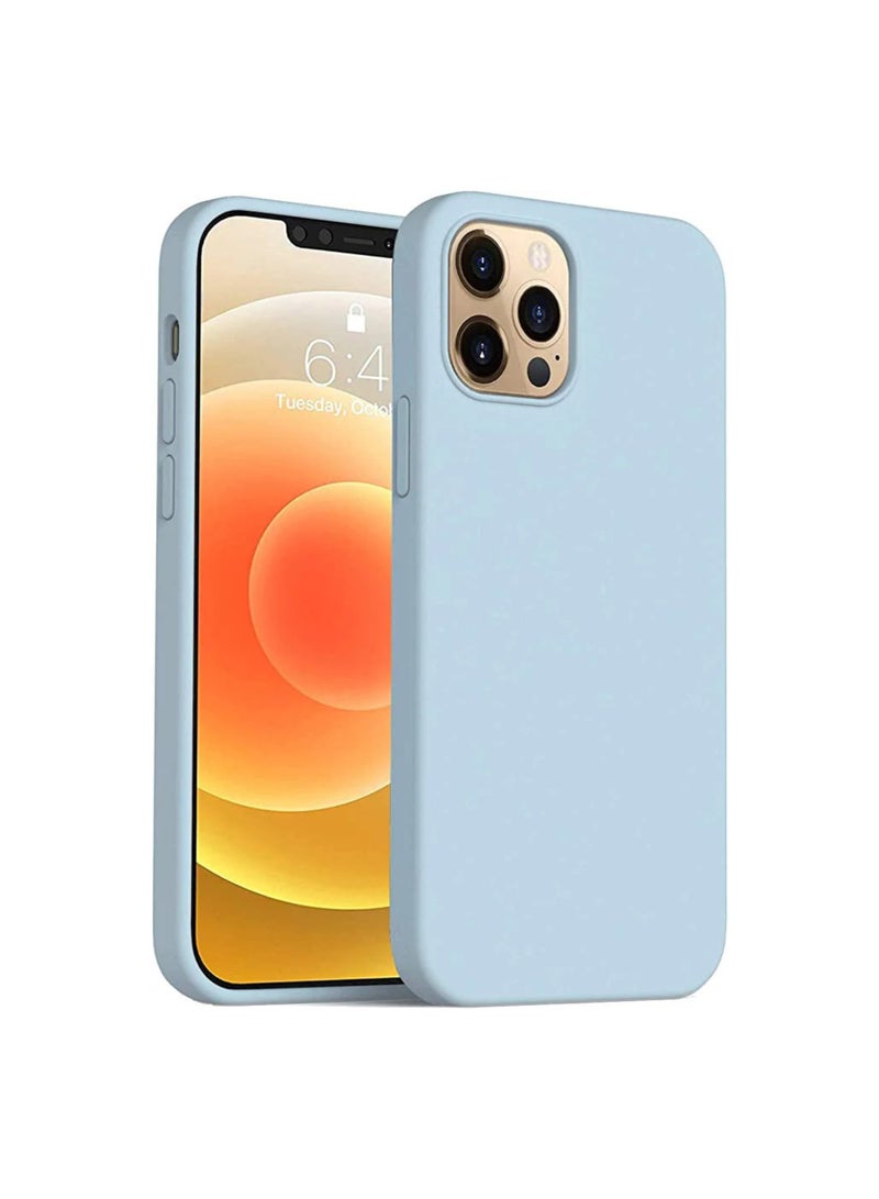 أكسسور  جراب iPhone 12 Pro Max مقاس 6.7 بوصة - غطاء سيليكون أزرق فاتح ناعم الملمس مقاوم للصدمات، نحيف التصميم، مقاوم للخدش، جراب حماية متين لهاتف Apple iPhone 12 Pro Max - Image 1