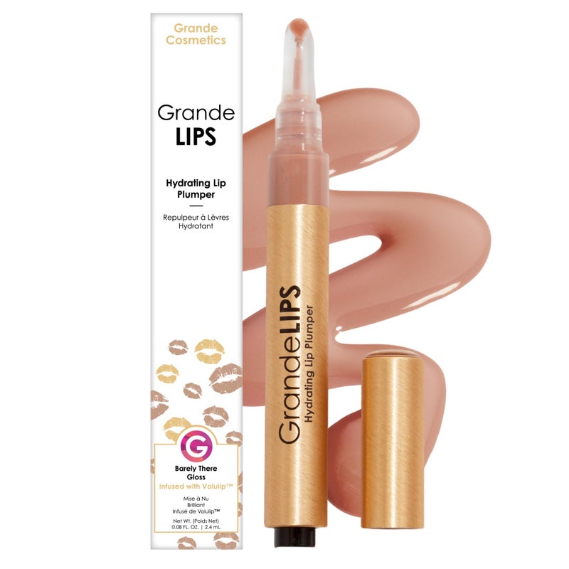 Grande Cosmetics GrandeLIPS Hydrating Lip Plumper - for Fuller-Looking, Hydrated Lips - Barely There (0.084 oz) - Image 1